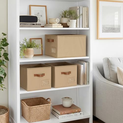 Closet Shelf Baskets with Label (3 Count)