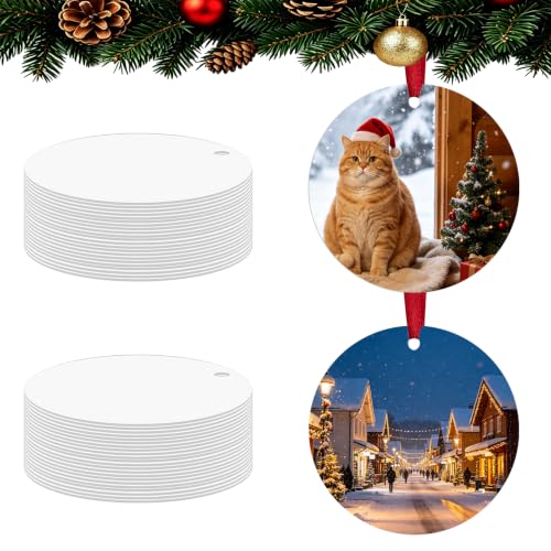 22 pcs 3.5 in Metal Sublimation Ornament Blanks (22 Count)