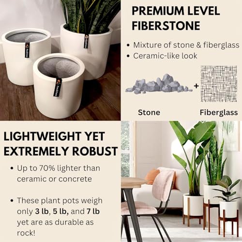 Large Planter for Indoor or Outdoor (3 Count)
