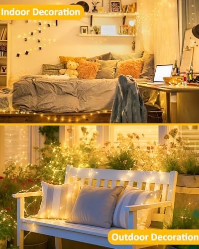 4 Pack 60 LED Fairy Lights Battery Operated with Timer (4 Count)