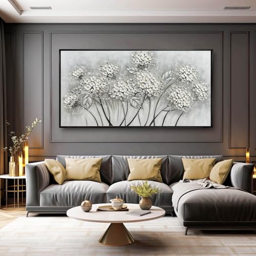 Large Artwork Flowers Oil Painting Modern Home Decorations Floral Canvas Pictures for Living Room Bedroom Kitchen Office 29" x 58"