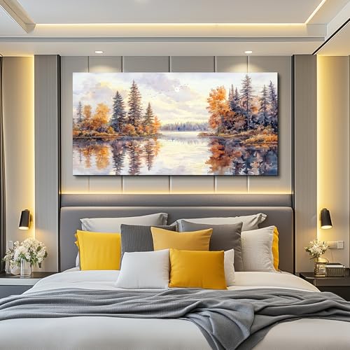 Large Natural Landscape Wall Art For Dining Room Apartment Abstract Ink Landscape Painting Wall Decoration Living Room Bedroom Office Artwork Pictures Home Decoration Aesthetics 30x60 In