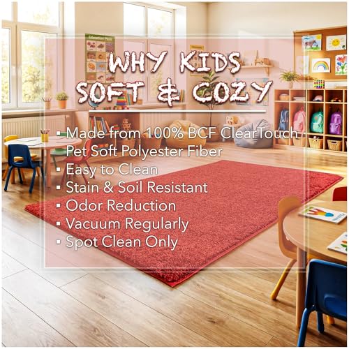 Soft & Colorful 6' x 9' Kids Classroom Area Rug