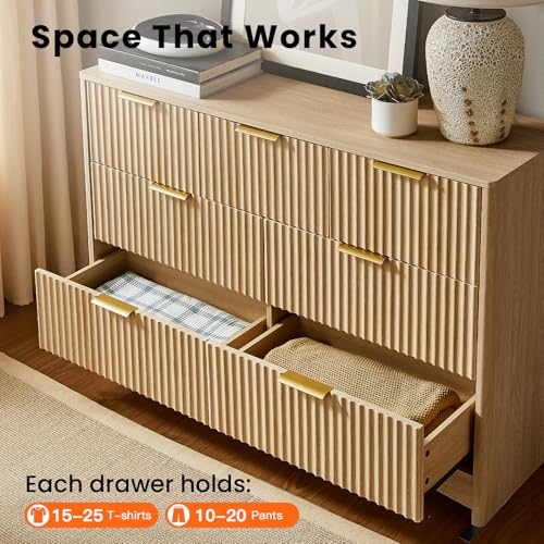 Fluted 7 Drawer Dresser