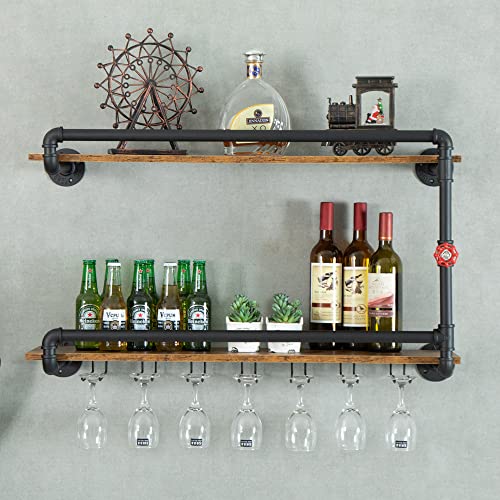 Wine Rack Wall Mounted 2 Tier