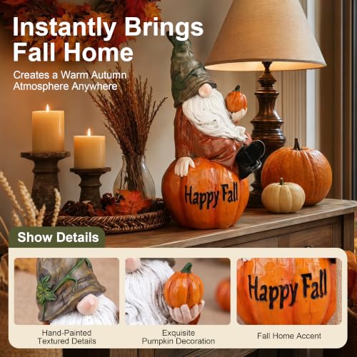 Fall Pumpkin Gnome Figurine