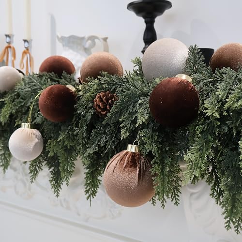 15PCS Velvet Ornaments for Christmas Tree Decor (15 Count)