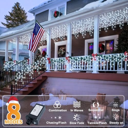 Christmas Lights Outdoor Decorations 33ft 400 LED Hanging Light