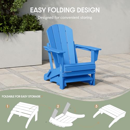 Outdoor Patio Adirondack Ottoman Foot Rest
