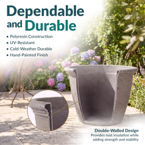 Sunnydaze Anjelica 15.25'' Large Plastic Planter Pot for Plants