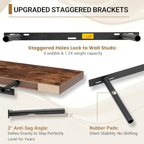 12 Inch Deep Floating Shelves (2 Count)