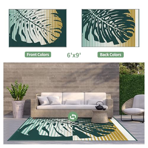 Outdoor Rug Waterproof Plastic Rugs for Patio (54 Sq Ft)