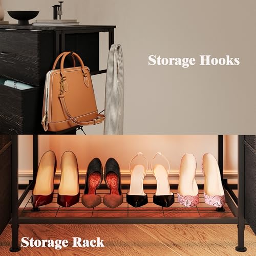 55"W Dresser with Hanging Rack
