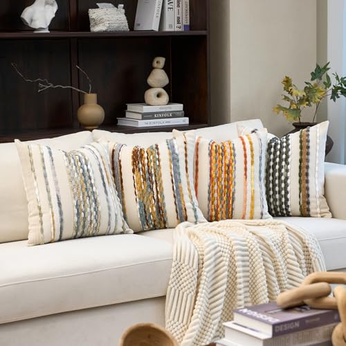 Boho Pillow Covers 18x18 Inch Set of 2 (2 Count)