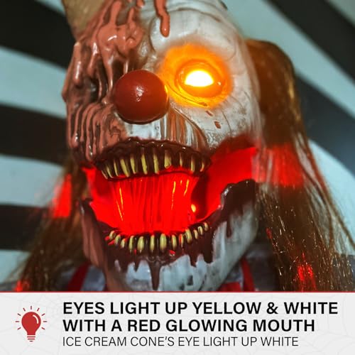 6.9 Ft. I Scream Clown Animatronic