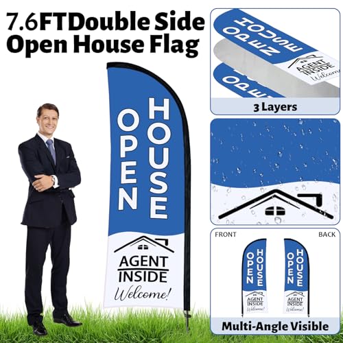 44 Pcs Open House Signs for Real Estate Agent Supplies (44 Count)