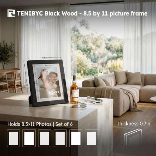 8.5 by 11 picture frame 6 Pack (6 Count)