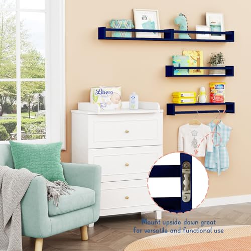 Wall Book Shelf Organizer for Kids Room Set of 4 (4 Count)