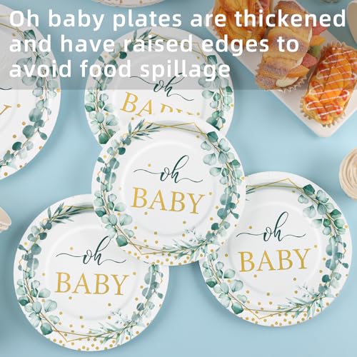 168 PCS Sage Green Baby Shower Decorations Neutral (168 Count)