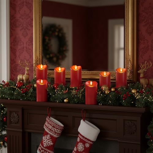 Burgundy Flameless Candles (2 Count)