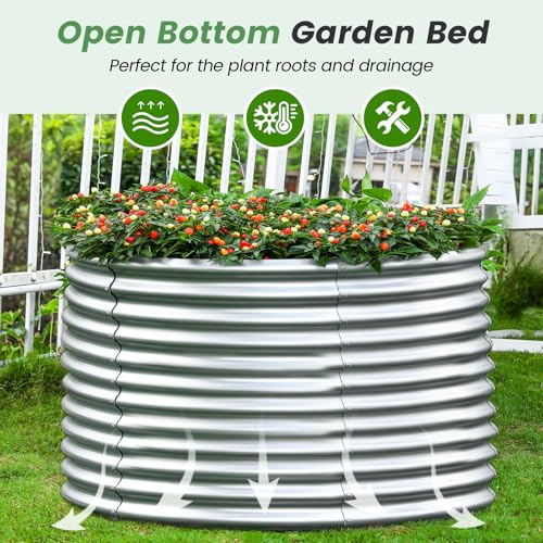 3×3×3ft Galvanized Raised Garden Bed Kit