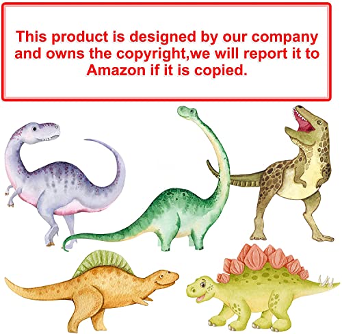 Dinosaur Wall Decals Glow in the Dark Wall Stickers Boys Room Decor (4 Count)