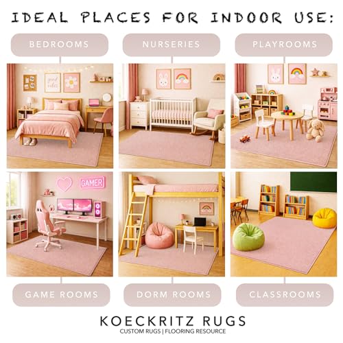Soft & Colorful 4' Round Kids Classroom Area Rug