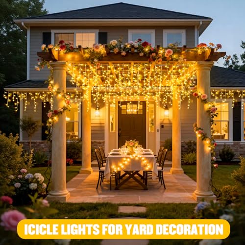 Icicle Lights for Outside (48.64 Foot)