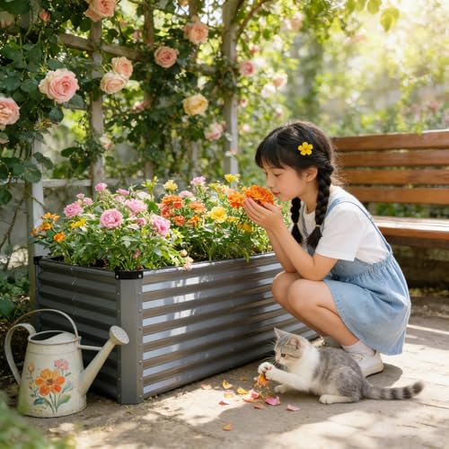 GARDMAX 8x4x2FT Galvanized Raised Garden Bed Kit