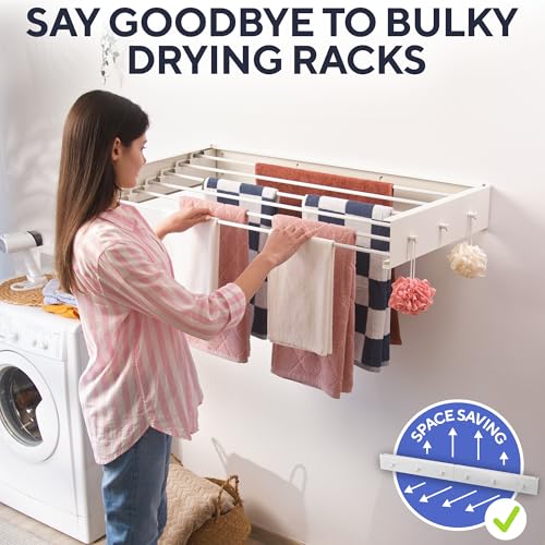Foldable Wall Mounted Drying Rack 40 inch