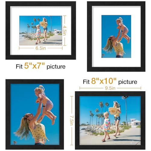 8x10 Picture Frames Set of 9 for Wall or Tabletop Display (9 Count)