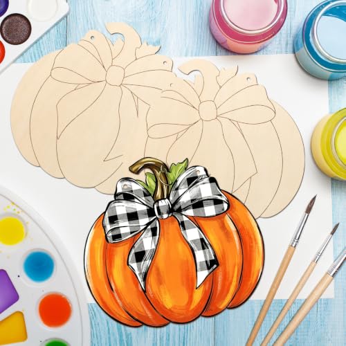 Unfinished Fall Wreaths Wood Crafts to Paint Set of 3 (3 Count)