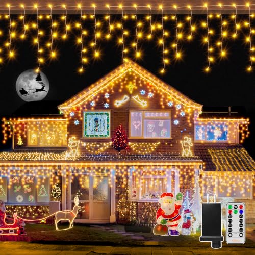 Icicle Lights for Outside 720LED 60FT (60 Foot)