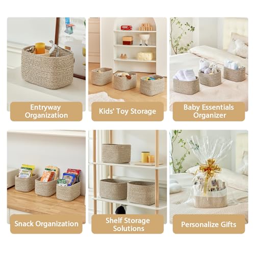 Small Cotton Rope Basket (3 Count)
