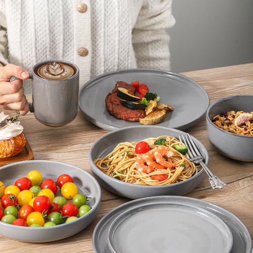 Pasta Bowls Set of 4 with Sesame Glaze Finish (4 Count)