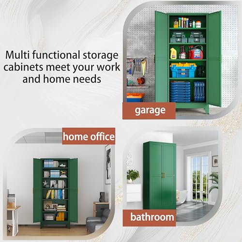 Kitchen Pantry Storage Cabinet with Doors and Adjustable Shelves