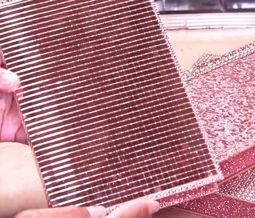 Real Glass Silver Mirrors Mosaic Tiles Sticker for Craft Square Glass Tiles Self Adhesive (39.37 Sq Ft)