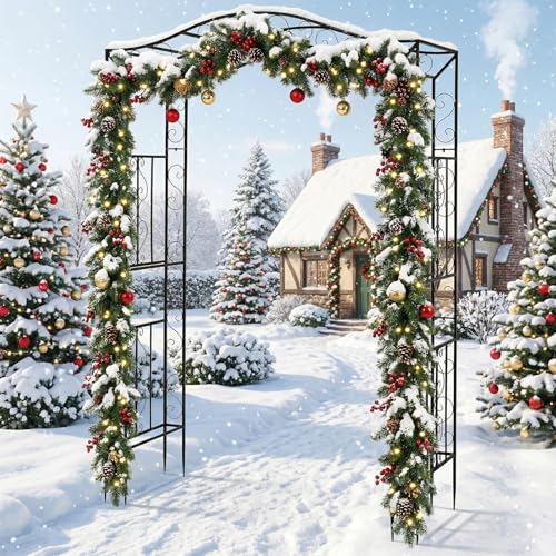Metal Garden Arch Arbor Trellis for Climbing Plants