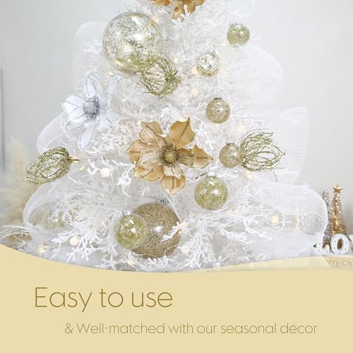 30 Pack Clear Christmas Ball Ornaments with Fillers (30 Count)