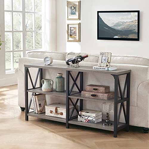 Sofa Table Grey Console Table for Living Room