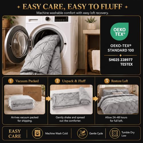 Queen Comforter Set French Grey