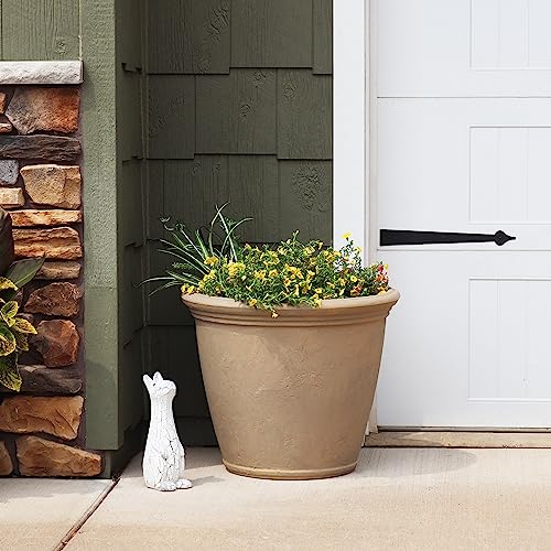 Sunnydaze Anjelica 24'' Large Plastic Planter Pot for Plants