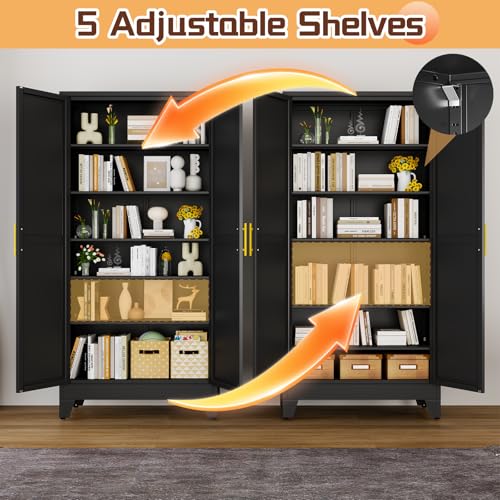 75" Metal Kitchen Pantry Cabinet