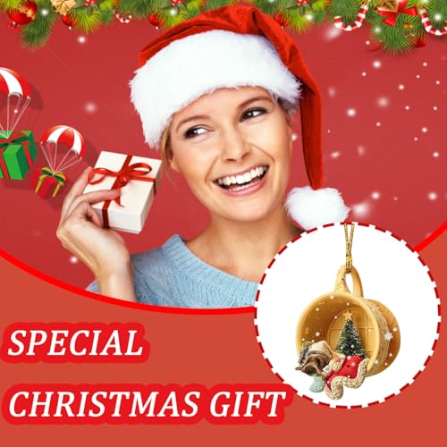 10 Pcs Christmas Hanging Ornaments Cute Teacup Sleeping Dog