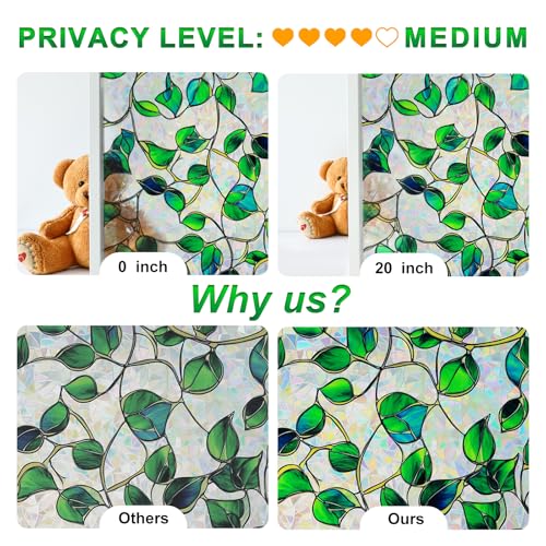 Rainbow Stained Glass Window Privacy Film