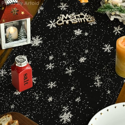 Snowman Christmas Table Runner Home Party Decor 13x48 Inch