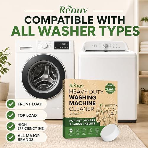 Heavy Duty Washing Machine Cleaner For Pet Owners (12 Count)