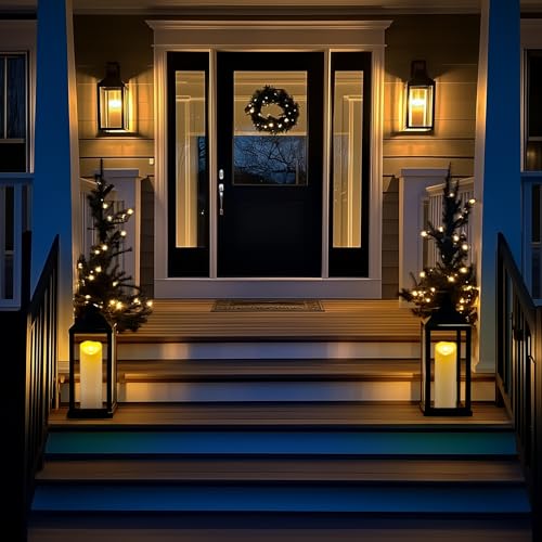 4"x12" Outdoor Waterproof Flameless Candles with Timers and Remote Control (2 Count)