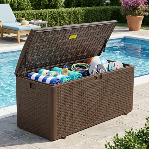 Premium Pro Edition 180 Gallon Lockable Resin Deck Box