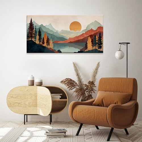 Mountain Boho Wall Art For Bedroom Artwork 20×40 Inch